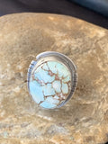 Blue Golden Hills Turquoise Navajo Ring Size 6 | Sterling Silver | Authentic Native American Handmade | 14847
