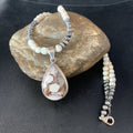Navajo Pearls Wild Crazy Horse Turquoise Necklace Pendant | Sterling Silver | Authentic Native American Handmade | 13903