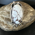 Men's Women's Wild Horse Turquoise Navajo Ring Size 8.5 | Sterling Silver | Authentic Native American Handmade | 18008