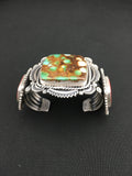 Royston Turquoise Spiny Oyster Navajo Bracelet | Sterling Silver | Authentic Native American Handmade | 1129