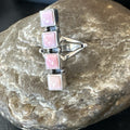 Gorgeous Squash Pink Conch Cluster Ring Handmade Navajo Sz 8.5 | Authentic Native American Handmade | 18781
