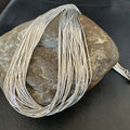 Silver Heishi Liquid All 30S Necklace 17" | Sterling Silver | Authentic Native American Handmade | 17928