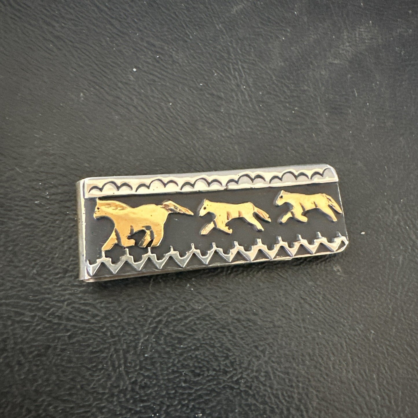 Money Clip Running Horse Native American Navajo Sterling Silver T&R Singer 17824
