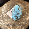 Blue Turquoise#8 Southwestern Ring Size 5 | Sterling Silver | Authentic Native American Handmade | 19728