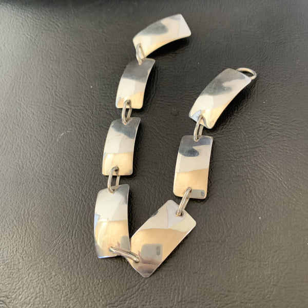 Navajo All Link Bracelet 8.25" | Sterling Silver | Authentic Native American Handmade | 10763
