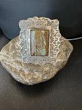Men Women Blue Turquoise#8 Navajo Ring Size 9 | Sterling Silver | Authentic Native American Handmade | 19107