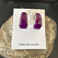 Southwestern Purple Sugilite Inlay Earrings | Sterling Silver | 1" | 16744