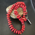 Navajo Pearl Bamboo Coral Necklace | Sterling Silver | 22" | Authentic Native American Handmade | 13915