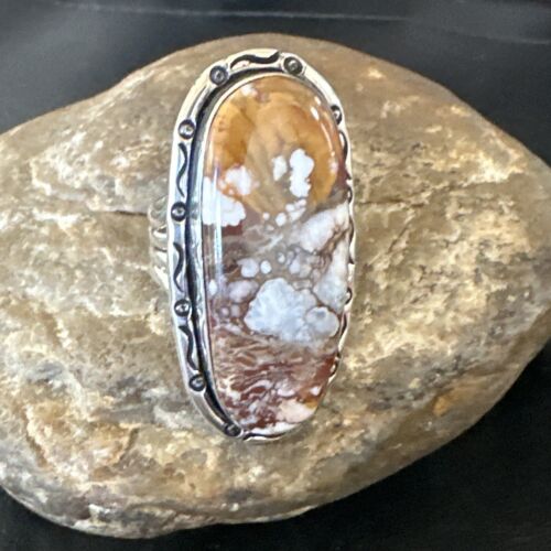 Navajo Wild Horse Turquoise Ring | Sterling Silver | Sz 10 | Authentic Native American Handmade | 16472