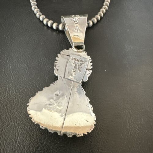 Royston Turquoise Spiny Pendant | Navajo Sterling Silver Necklace | Multi-Stone 16826