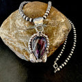 Navajo Pearls Purple Sugilite Pendant Necklace | Sterling Silver Beads | Authentic Native American Handmade | 16462
