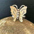 Navajo Sterling Silver Butterfly Ring | Sz 8.5 | Authentic Native American Handmade | 16973