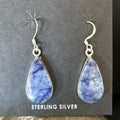 Blue Denim Lapis Dangle Earrings | Sterling Silver | 1" | 15807