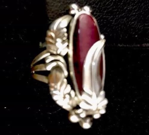 Navajo Purple Spiny Oyster Sterling Silver Ring | Sz 5.5 |4452
