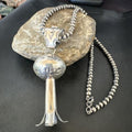 Native American Navajo Sterling Silver Necklace | 3.5" Naja Pendant | 20" | 16479