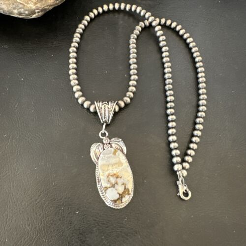 Navajo Wild Horse Necklace Pendant | Sterling Silver | Authentic Native American Handmade | 16944