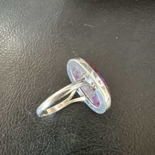 Navajo Purple Mojave Turquoise Ring | Sterling Silver | Sz 10 | Authentic Native American Handmade | 15773