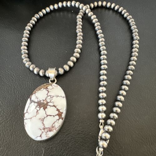 Navajo Wild Horse Necklace Pendant | Sterling Silver | Authentic Native American Handmade | 15724