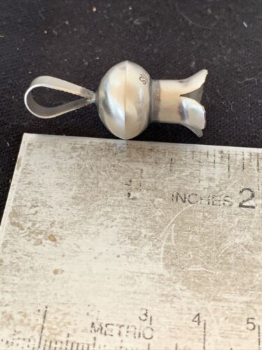 Navajo Naja Pendant | Sterling Silver | Handmade Pearls | 1.25" | Authentic Native American | 1258