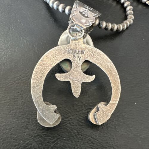 Blue Turquoise Lapis Lazuli Naja Pendant | Navajo Sterling Silver | Authentic Native American Handmade | 16412