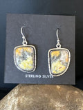 Navajo Bumblebee Jasper Earrings | Sterling Silver | Authentic Native American Handmade | 15827