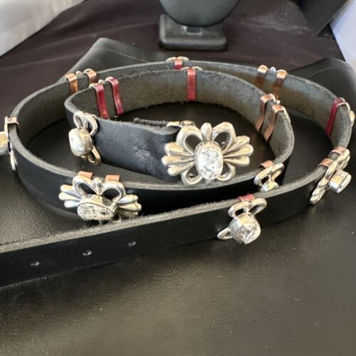 Men's White Buffalo Turquoise Concho Belt | Sterling Silver Navajo Tufa | Authentic Native American Handmade | 16684