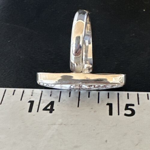 Women's Wild Horse Turquoise Ring | Navajo Sterling Silver | Sz 8 Adjustable | Authentic Native American Handmade | 15557