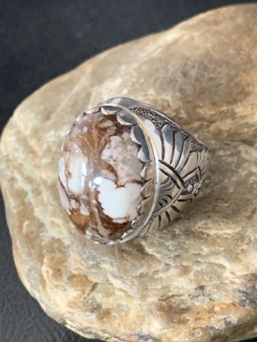 Southwestern Men's Wild Horse Turquoise Ring | Sterling Silver | Sz 8.5 | 13774
