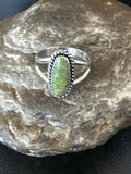 Navajo Green Gaspeite Ring | Sterling Silver | Sz 9.5 | Authentic Native American Handmade | 16397