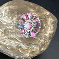 Navajo Purple Spiny Oyster Cluster Ring | Authentic Native American Sterling Silver | Multi-Stone | Sz 8 | 15053