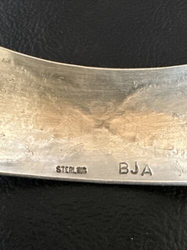 Native American Sterling Silver Navajo Stamped Cuff Bracelet | Authentic Handmade | 15984