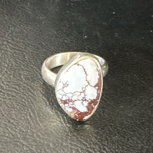 Men's & Women's Wild Horse Turquoise Ring | Navajo Sterling Silver | Sz 7 | Authentic Native American Handmade | 17287
