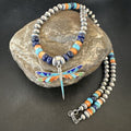 Navajo Dragonfly Pendant | Sterling Silver Turquoise Spiny Inlay MultiColor | Authentic Native American Handmade | 16634