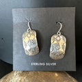 Navajo Sterling Silver Stamped Earrings | Authentic Native American Handmade | 15939