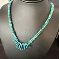 Men's Navajo Blue Turquoise Necklace | Sterling Silver | 20" | Authentic Native American Handmade | 15770