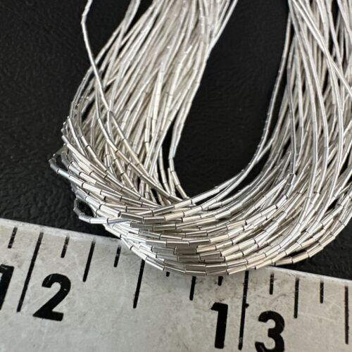 Statement Liquid Silver Heishi Necklace | 50 Strand | Sterling Silver | 30" | 16914