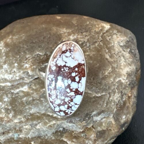 Men's & Women's Wild Horse Turquoise Navajo Ring | Sterling Silver | Sz 8.5 | 17361