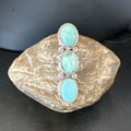 Navajo Blue Dry Creek Turquoise Multi-Stone Ring | Authentic Native American Sterling Silver | Sz 10.5 | 16730