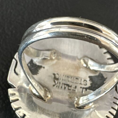 Women's Orange Spiny Oyster Navajo Ring | Sterling Silver | Sz 8 | Authentic Native American Handmade | 16034
