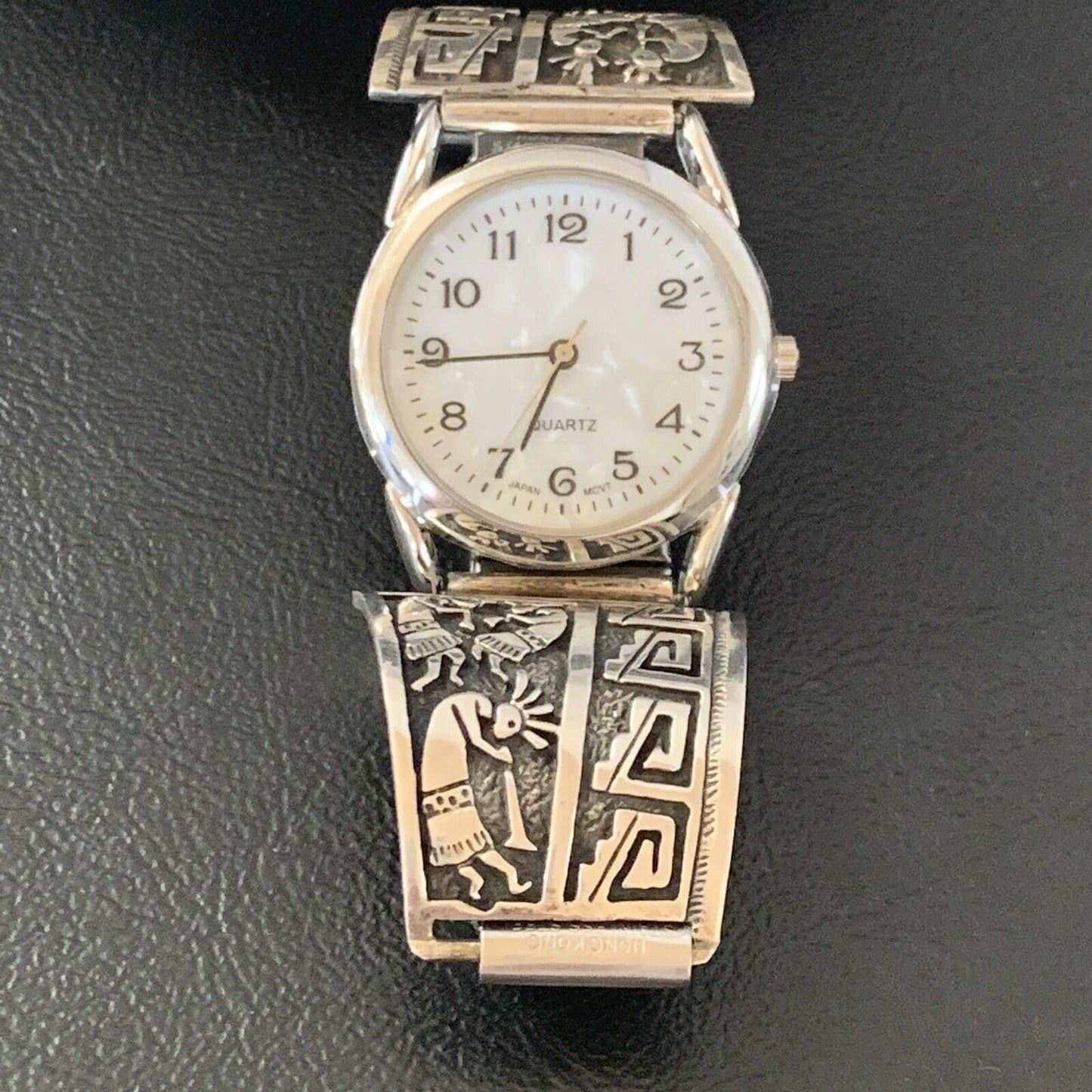 Men's HOPI Native American Sterling Silver Watch Tips Kokopelli Bracelet | Authentic Native American Jewelry | 2093