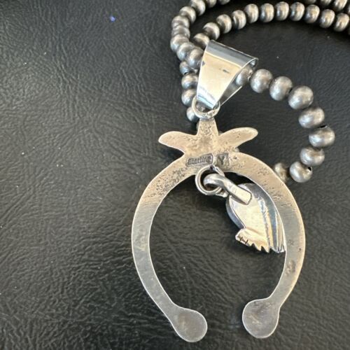 Navajo Opal Naja Pendant Necklace | Sterling Silver | 20" | Authentic Native American Handmade | 17661