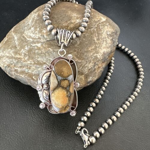 Navajo Wild Horse Necklace Pendant | Sterling Silver | Authentic Native American Handmade | 16943