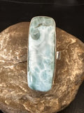 Navajo Blue Larimar Ring | Sterling Silver | Sz 10 | Authentic Native American Handmade | 17586