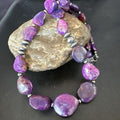 Navajo Pearl Purple Mojave Turquoise Pendant Necklace | Sterling Silver | Authentic Native American Handmade | 21" | 17497