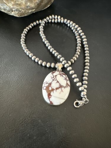 Navajo Wild Horse Necklace Pendant | Sterling Silver | Authentic Native American Handmade | 15731