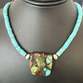 Navajo SpiderWeb Turquoise Heishi Pearls Necklace | Sterling Silver | 20" | 17033