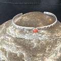Navajo Coral Old Pawn Children's Bracelet | Sterling Stamped | Handmade | 5.5" | 16658