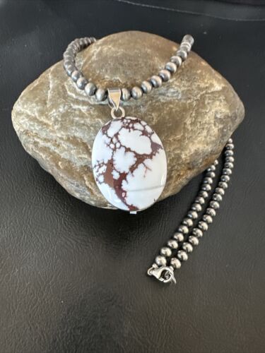 Navajo Wild Horse Necklace Pendant | Sterling Silver | Authentic Native American Handmade | 15731