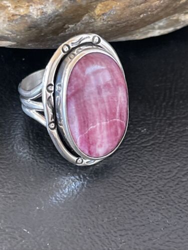 Navajo Turquoise Purple Spiny Oyster Ring | Sterling Silver | Sz 9 | Authentic Native American Handmade | 10297