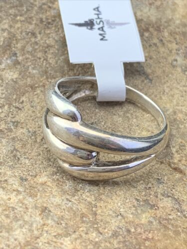 Native American Navajo Women's Swirl Ring | Sterling Silver | Sz 6.5 | 01793